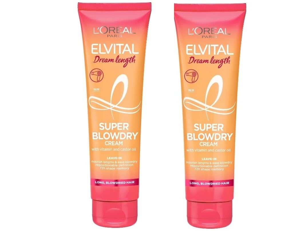 L'Oréal Paris - 2 x Elvital Dream Length Super Blowdry Cream 150 ml - Skjønnhet