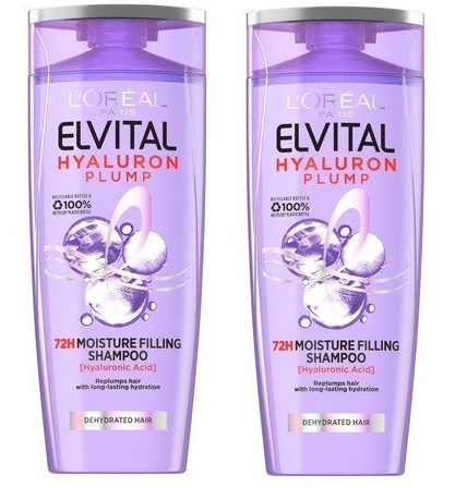 L'Oréal Paris - 2 x Elvital Hyaluron Plump Shampoo 500 ml