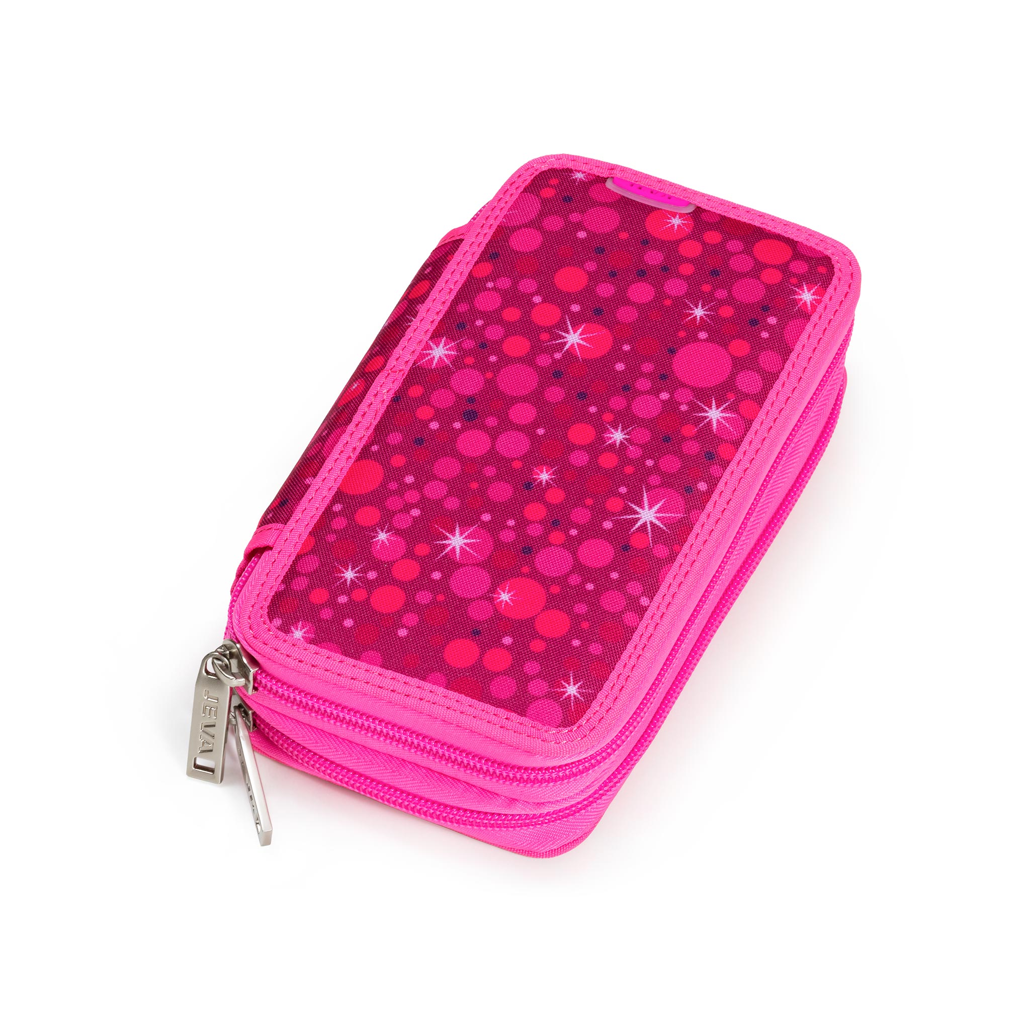 JEVA - Twozip Pencil Case - Super Pink (8865-06)