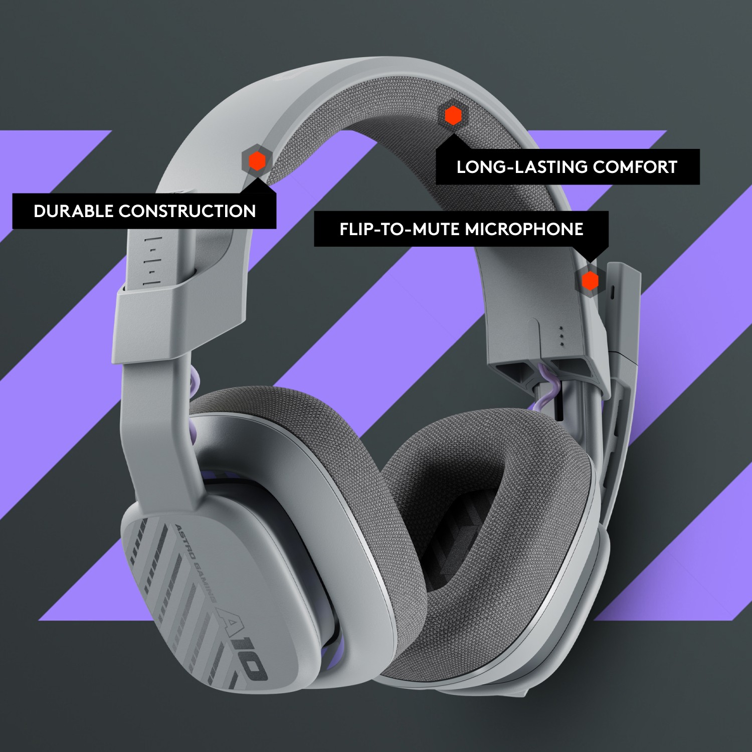 Buy Astro A10 Gen 2 Wired Gaming Headset For Pc Mac Grey Free Shipping