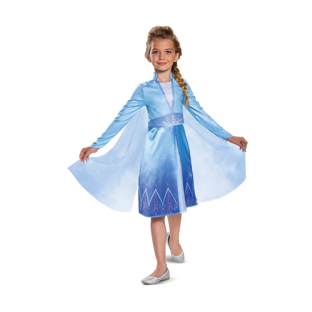 Aske malt ugunstige Køb Disguise - Classic Kostume - Elsa Rejse Kjole (116 cm) - Blue - 116 -  Fri fragt