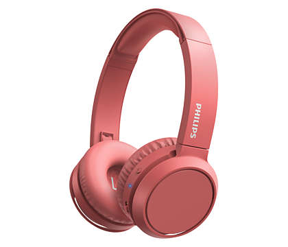 Philips Audio - On-ear Wireless Headphones - Red