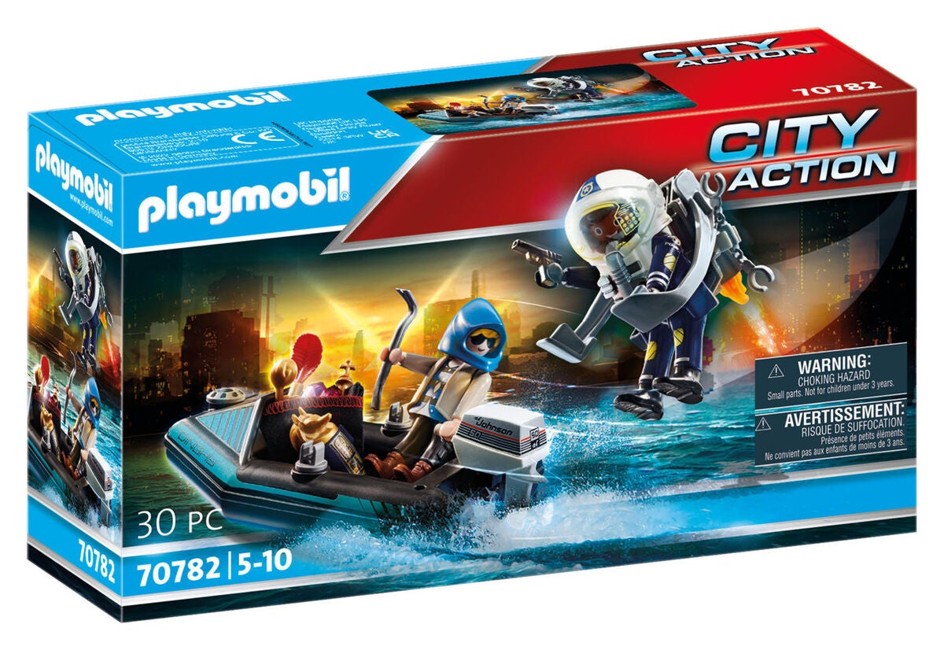 Playmobil - Police Jet Pack with Boat (70782)