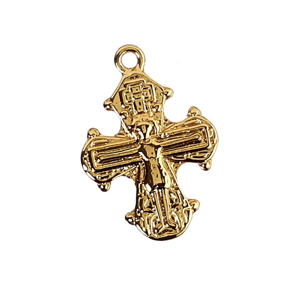 Pendant - Crucifix - 18K gold plated - Leker