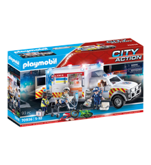 Playmobil - Amerikansk ambulance med lys og lyd (70936)