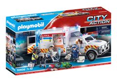 Playmobil - Amerikansk ambulance med lys og lyd (70936)