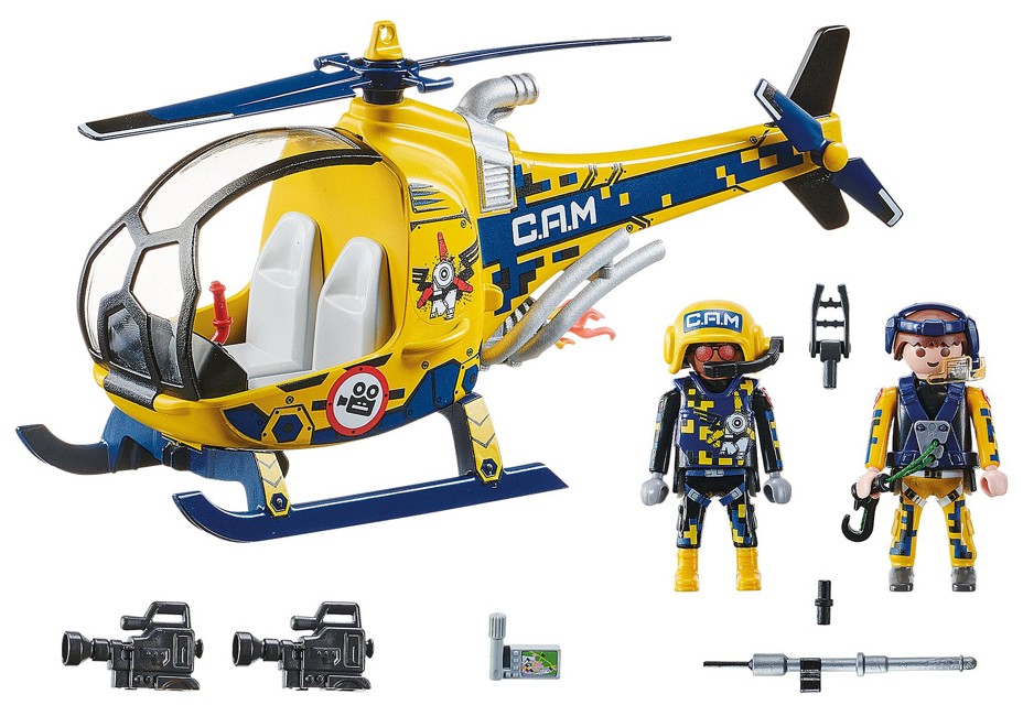 Playmobil - Air Stunt Show Helicopter with Film Crew (70833)