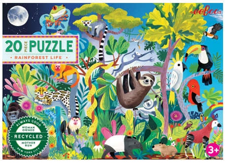 eeBoo - Puzzle 20 pcs - Rainforest Life - Leker