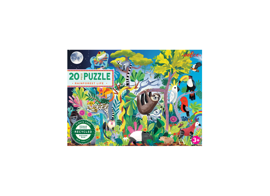 eeBoo - Puzzle 20 pcs - Rainforest Life
