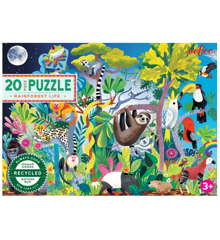 eeBoo - Puzzle 20 pcs - Rainforest Life