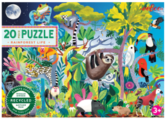 eeBoo - Puzzle 20 pcs - Rainforest Life