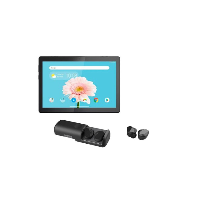 Lenovo - Bundle M10 ZA4G 32GB 10,1" HD Tablet + True Wireless Earbuds Bluetooth 5.0