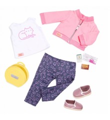Our Generation - Deluxe Doll Clothes, Jacket & Cat t-shirt - (730401)