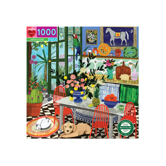 eeBoo - Puzzle 1000 pcs - Green Kitchen - (EPZTGNK)