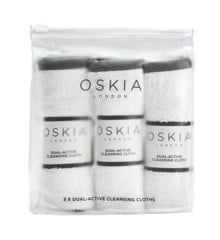 Oskia - 3 x Dual Active Cleansing Cloths - Luksuriøse Musselinklude