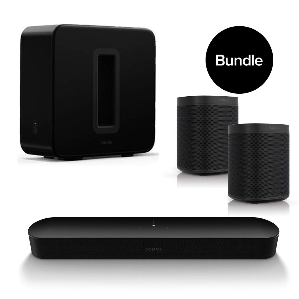 Koop Zz Sonos - Beam, Sub & 2xOne SL - Black - Bundle