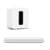 Sonos - Beam Black (Gen2) & Sonos - Subwoofer (Gen3) - White Edition - Bundle thumbnail-1