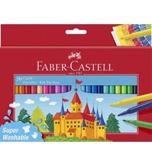 Faber-Castell - Felt Tip Pen Castle Pack of 50 in Cardboard Box (554204)