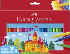 Faber-Castell - Felt Tip Pen Castle Pack of 50 in Cardboard Box (554204)