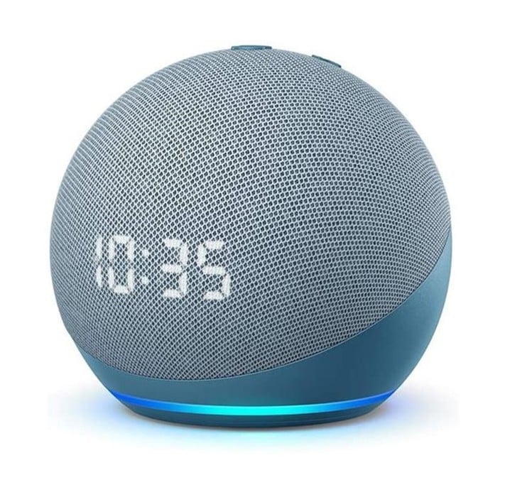 Amazon - Echo Dot 4 Smart Speaker with Clock - Blue