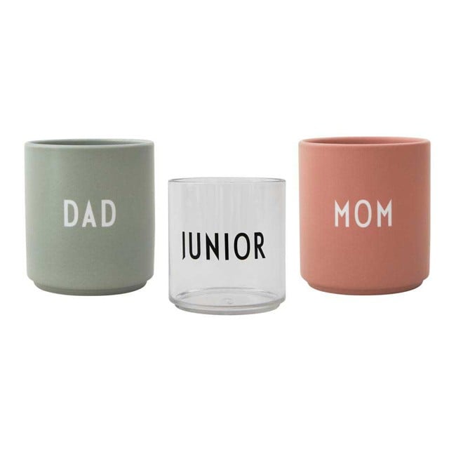 Design Letters - Family Giftbox Cups - Nude / Green