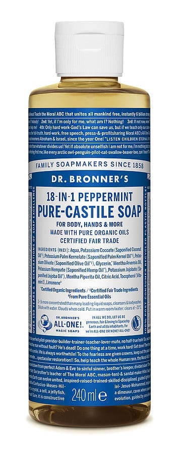 Dr. Bronner's - Liquid Soap Peppermint 240 ml - Skjønnhet