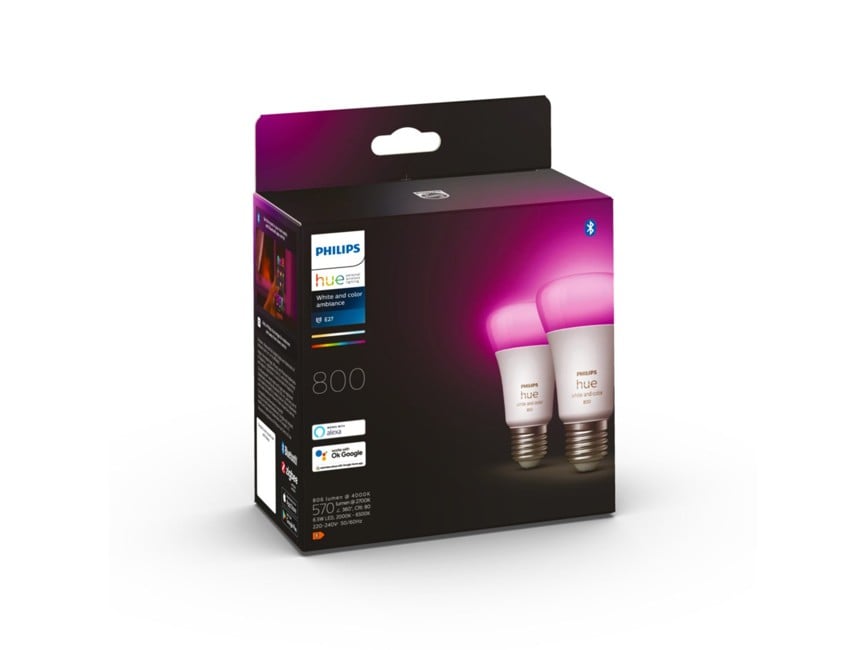 Philips Hue - 2 Pack E27 - White & Color Ambiance