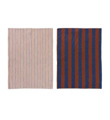 OYOY Living - Kurin Tea Towel - Pack of 2 - Caramel / Blue (L300391)