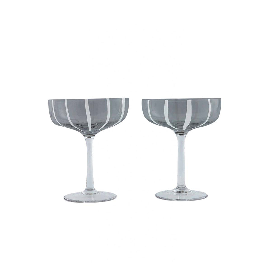 OYOY Living - Mizu Coupe Glass - Pack of 2 - Grey (L300549)