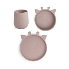 Nuuroo - Judi Silicone Dinner Set 3-pack Giraf -  Woodrose