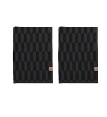 Mette Ditmer - Geo Guest Towel 2pack 35 x 55 cm - Black