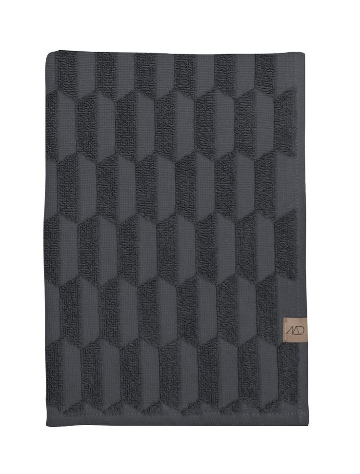 Mette Ditmer - Geo Towel 50 x 95 cm - Anthracite