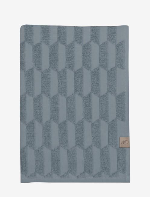 Mette Ditmer - Geo håndklæde 50x95 cm - Stone blue