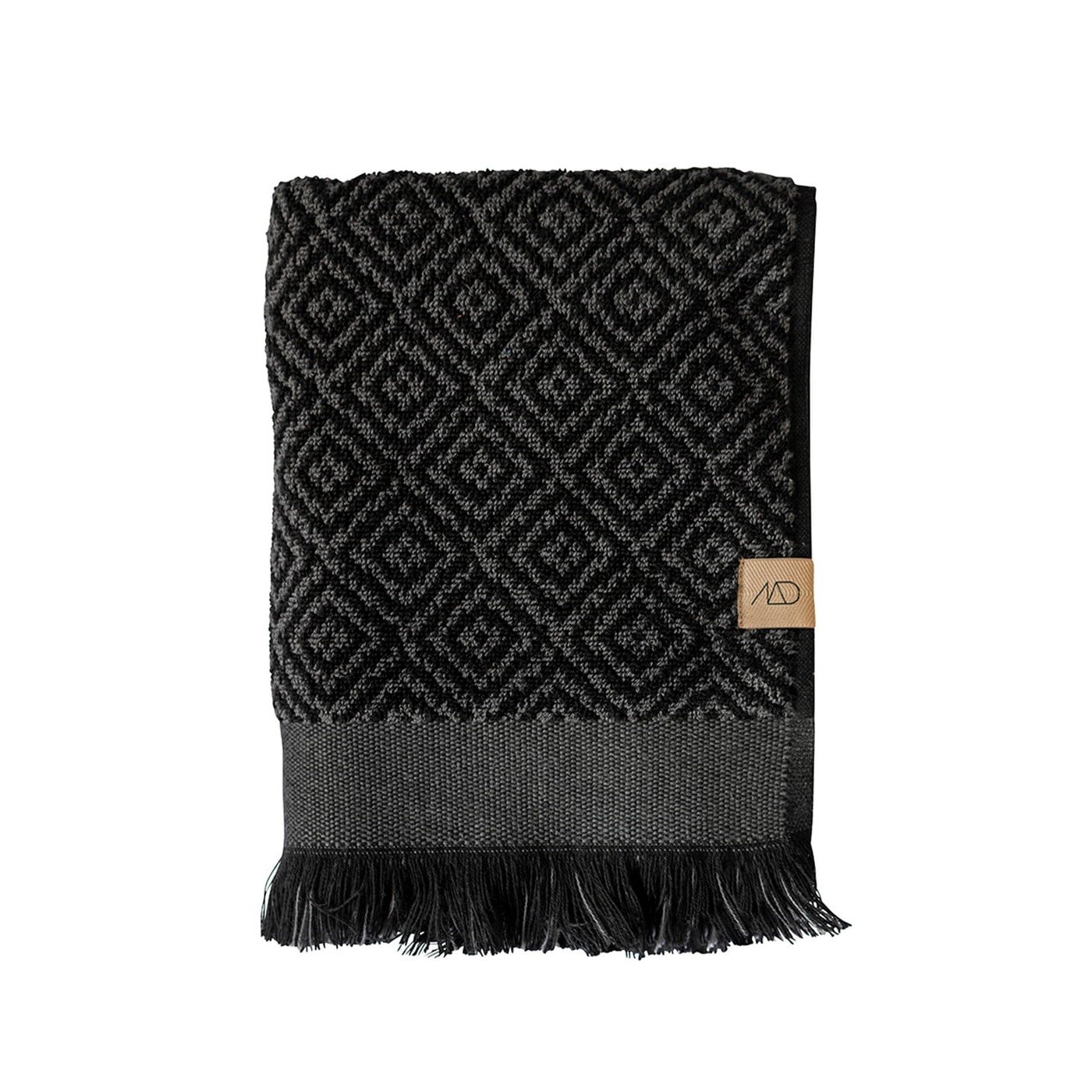 Mette Ditmer - Morocco Guest Towel 35 x 60 cm - Black / Grey - Hjemme og kjøkken