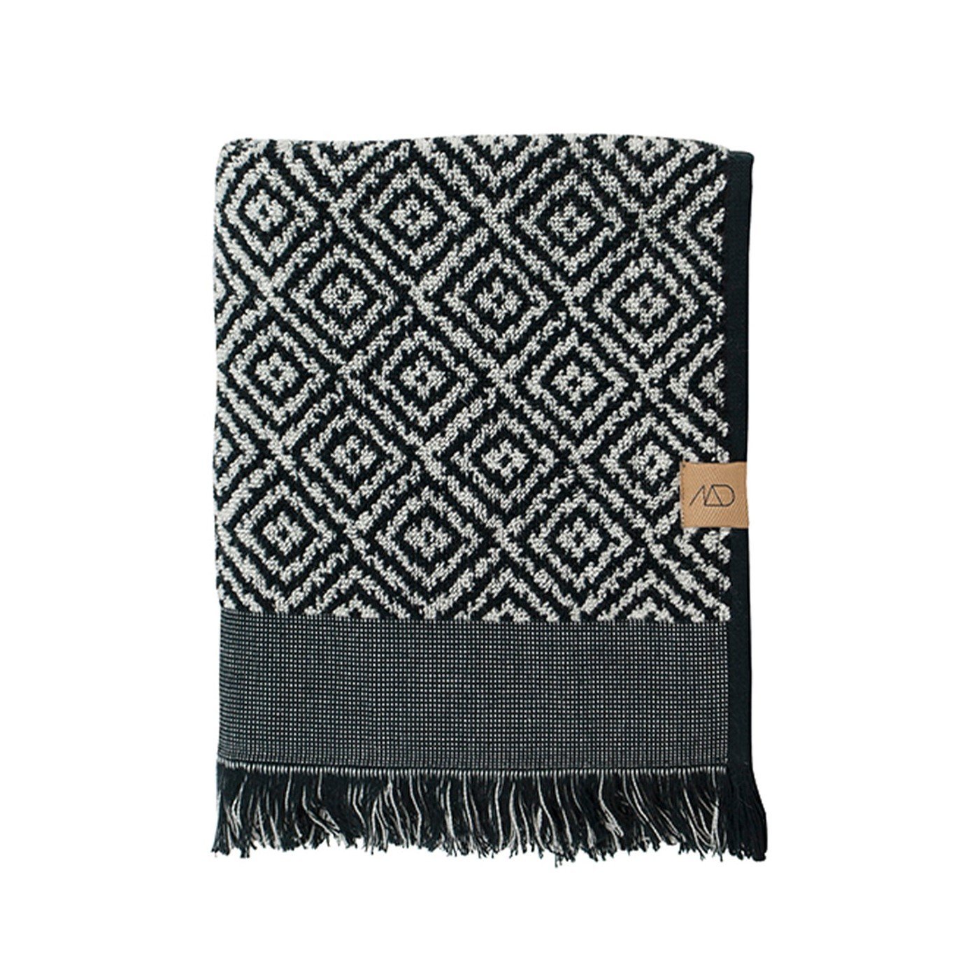 Mette Ditmer - Morocco Towel 50 x 95 cm - Black / White - Hjemme og kjøkken