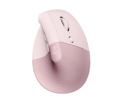 Logitech - Lift Ergo Mouse, Rose/Dark Rose