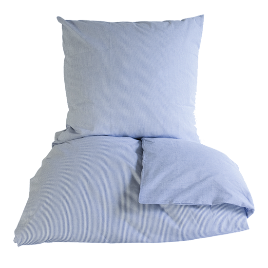 omhu - Mini Striped Bed Linen 140x220 - Blue (220200064)