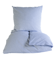 omhu - Mini Striped Bed Linen 140x220 - Blue (220200064)