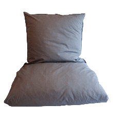omhu - Percale sengetøj 140x200 - Lysegrå
