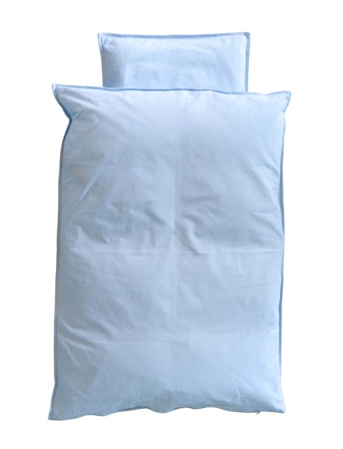omhu - Percale Junior sengetøj 100x140 - Lyseblå