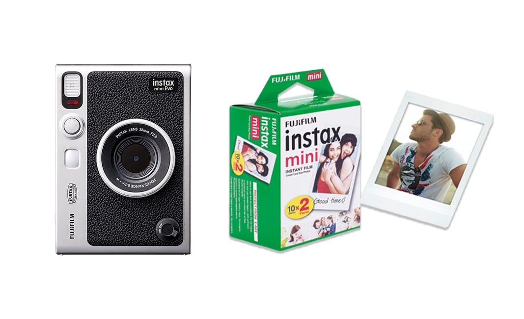 Fuji - instax mini Evo hybrid Camera + Instax mini film 20shots - Bundle