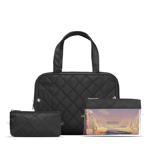 Gillian Jones - 3-piece Cosmetic Bag Set in 100% Recycled Plastic - Kulturbeutel