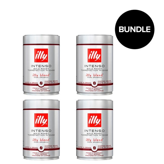 illy - INTENSO coffee beans 250g - BUNDLE