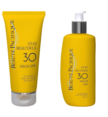 Beauté Pacifique - Stay Beautiful Ansigts Solcreme SPF 30 50 ml + Stay Outside Solcreme 200 ml - SPF 30