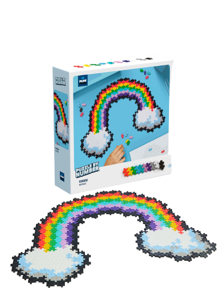 Plus-Plus - Puzzle By Number Rainbow and Unicorn 500pcs - (3913)