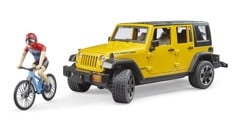 Bruder - Jeep Wrangler Rubicon Unlimitd w/Mountain Bike  (02543)