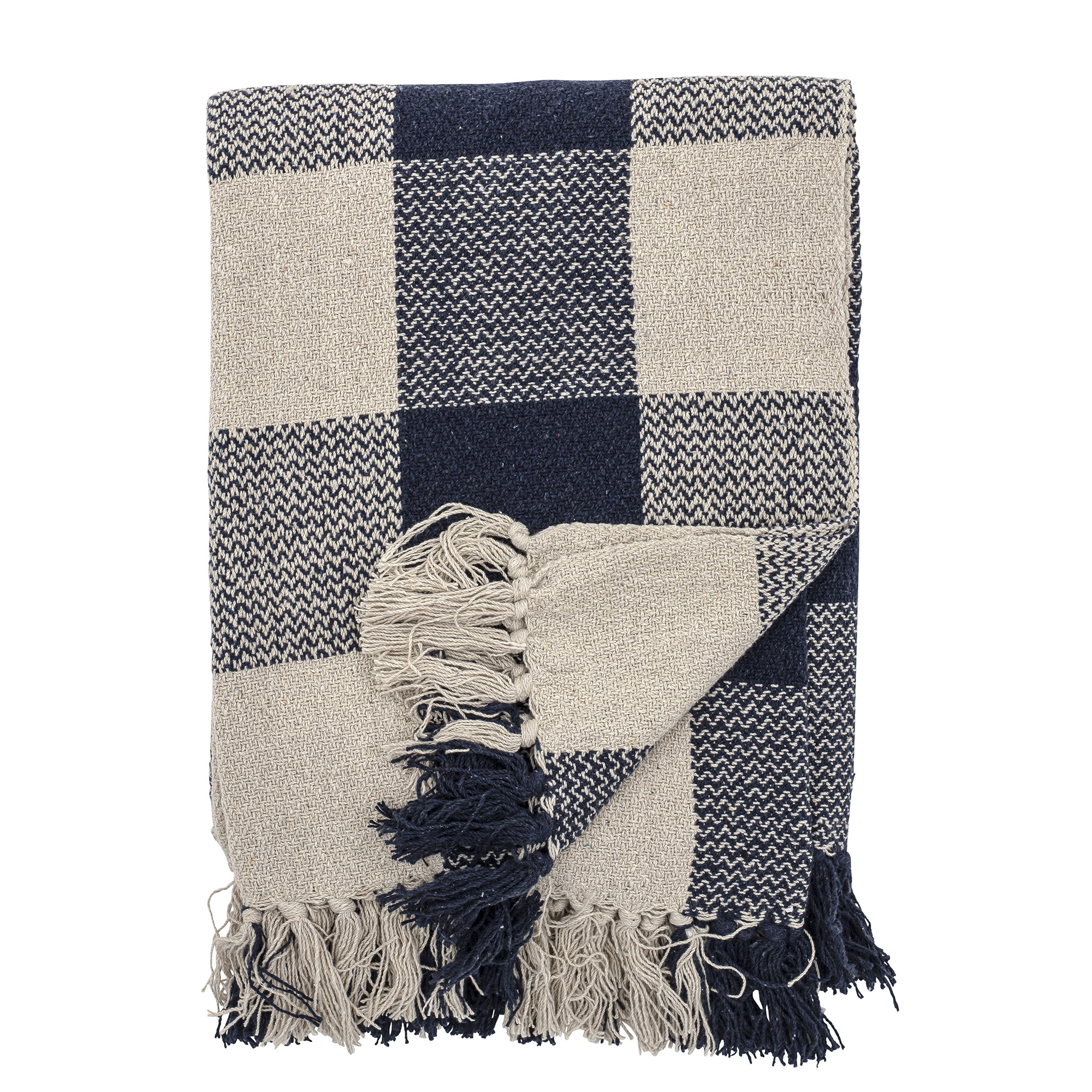 Bloomingville - Faya Throw Plaid - Recycled Cotton (82049443)