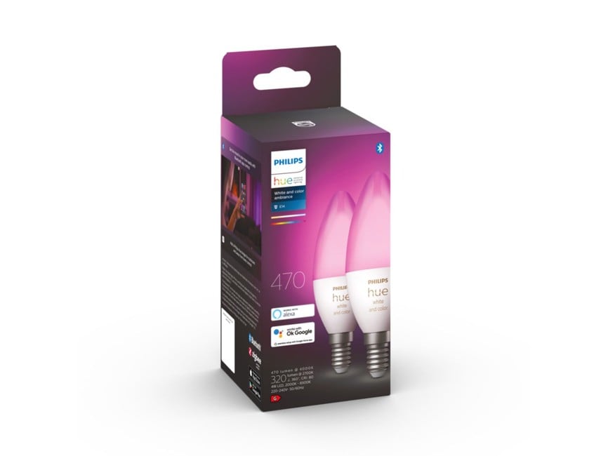 Philips Hue - E14 2-Pack Bulb -  White and Color Ambiance