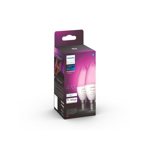 Hue - E14 2-pack Glödlampa - White and Color Ambiance