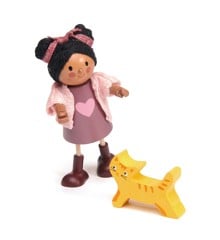 Tender Leaf - Dollhouse Figure - Ayana and Cat - (TL8148)